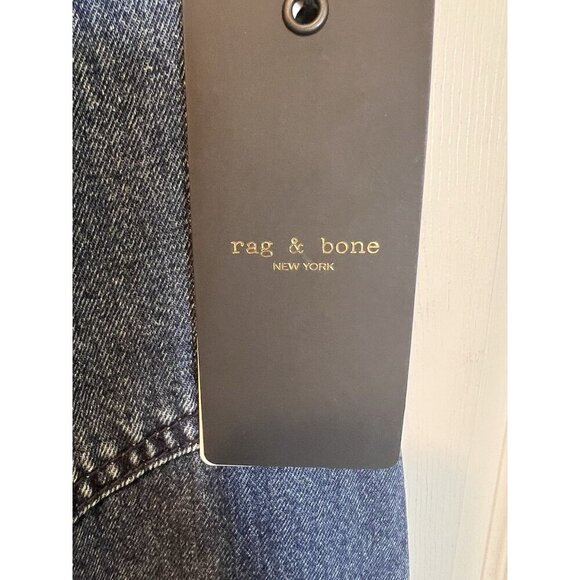 Rag & Bone Avery Maxi Denim Skirt Sz 28 Dark Denim Western Boho Y2K Split Front - Picture 9 of 14